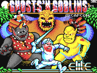 Ghosts 'N Goblins title screen for Commodore 64